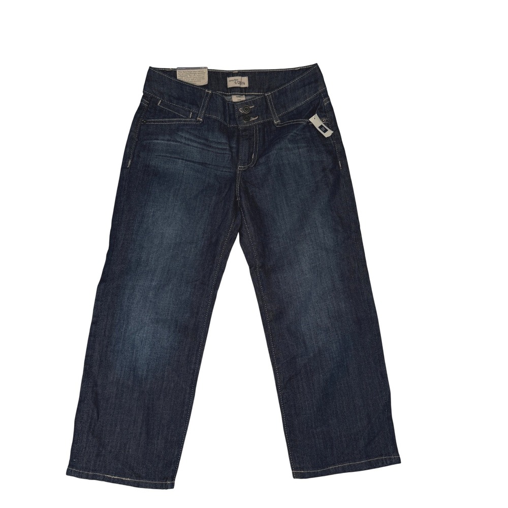 Gap Curvy Flare Jeans Dark Wash Indigo Low Rise Denim 1/25.5 - Picture 2 of 7